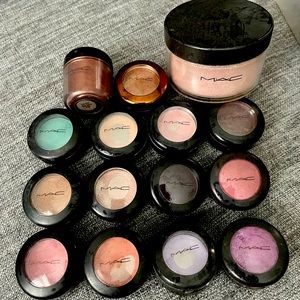 Mac Cosmetics Eyeshadow Haul - 15 containers - mix of new and used.